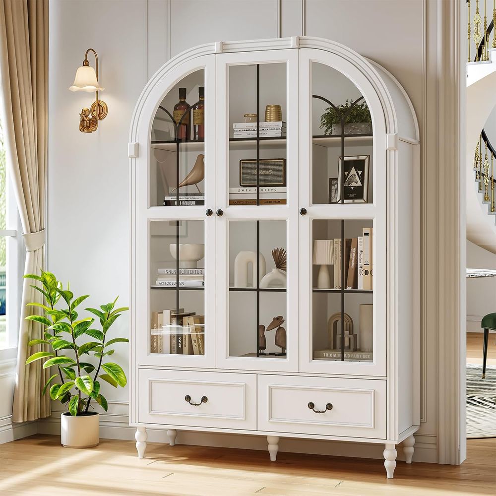 Glass Cabinet Display - Armoire de cuisine arquée de 70,8