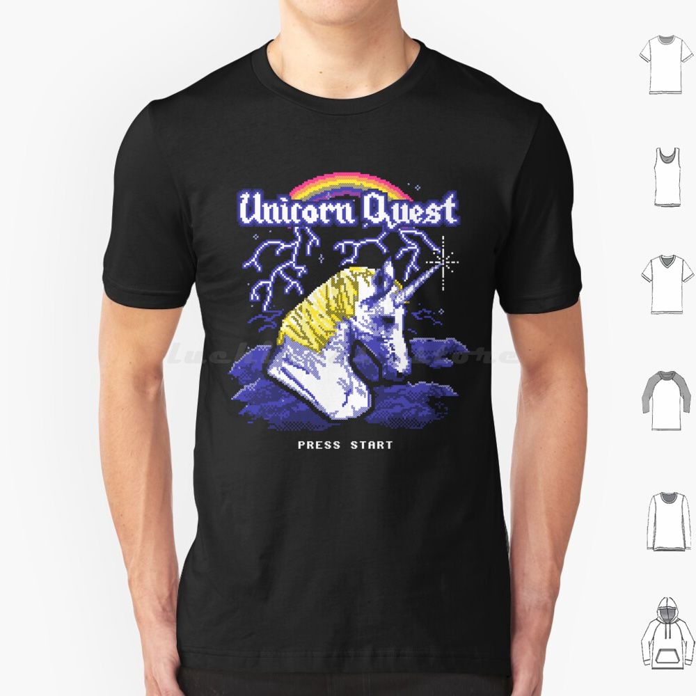 Arcade Quest - Licorne quête t-shirt grande taille 100%