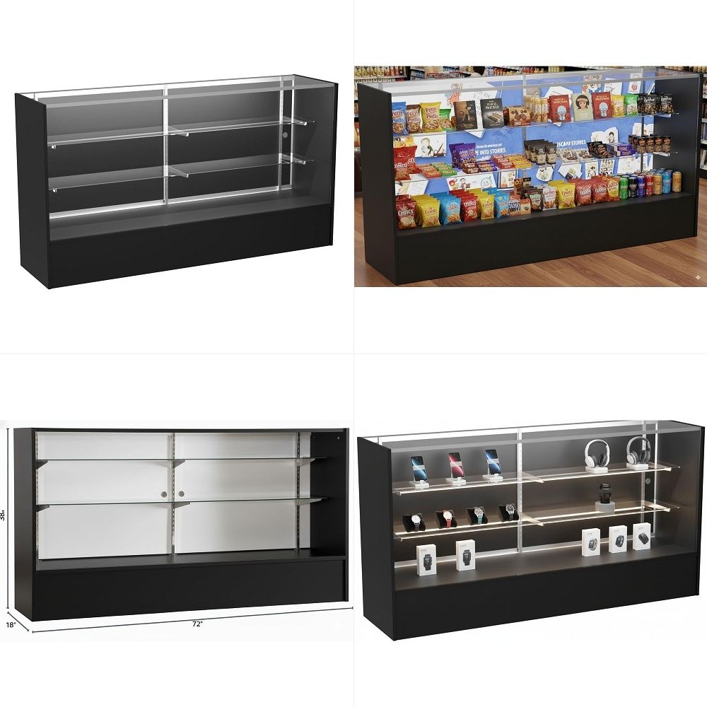 Glass Cabinet Display - Vitrine d'exposition Full Vision 72 avec
