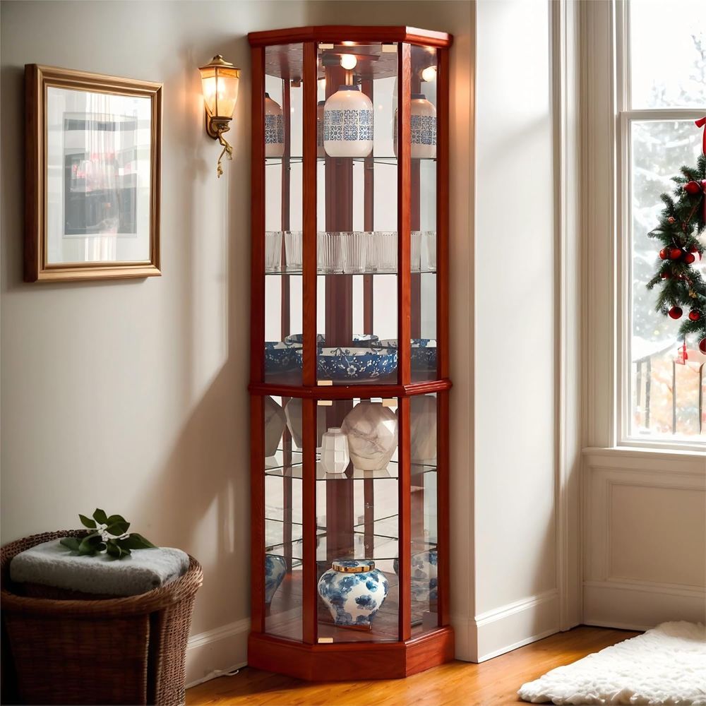 Glass Cabinet Display - Vitrine éclairée en verre de 70