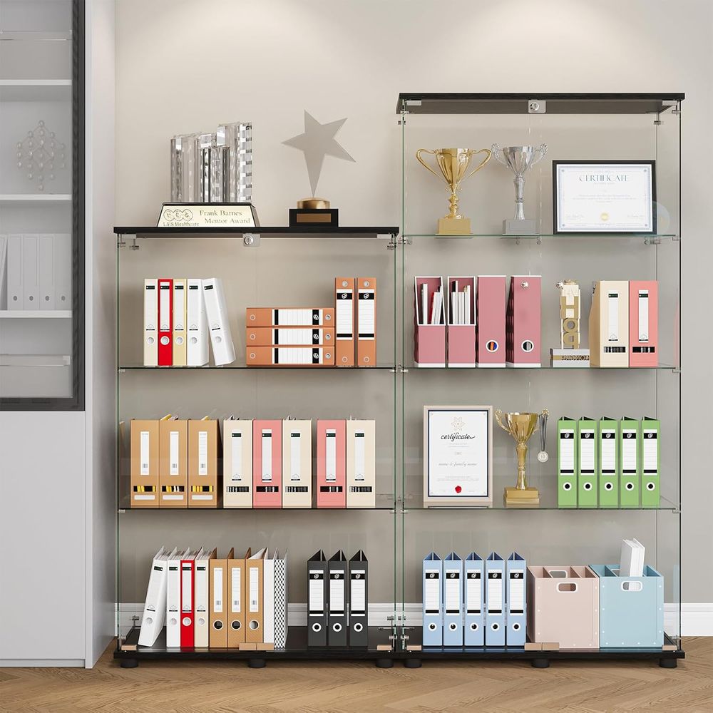 Vitrine en verre avec 4 étagèr - Glass Cabinet Display avis et prix