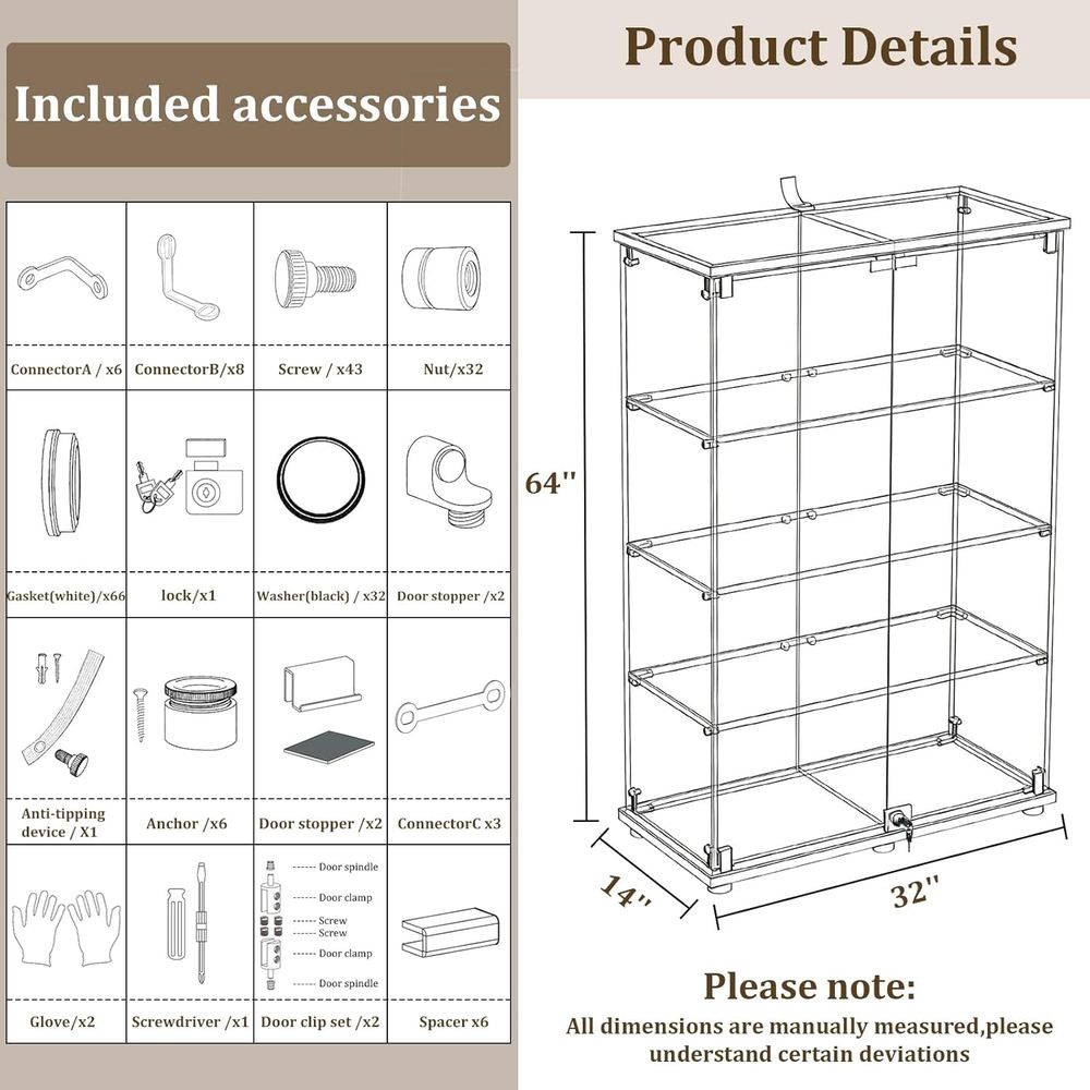 Vitrine en verre trempé, vitri - Glass Cabinet Display avis et prix