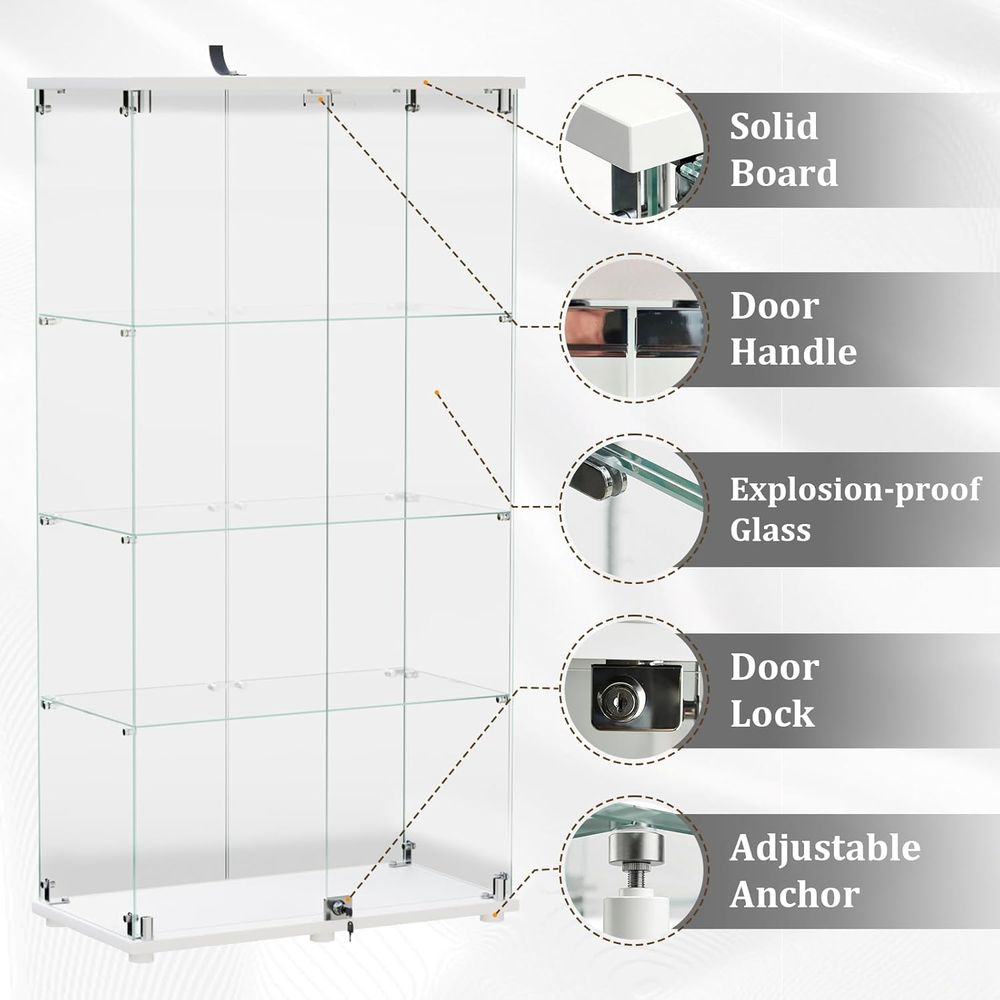 Vitrine en verre trempé, vitri - Glass Cabinet Display avis et prix