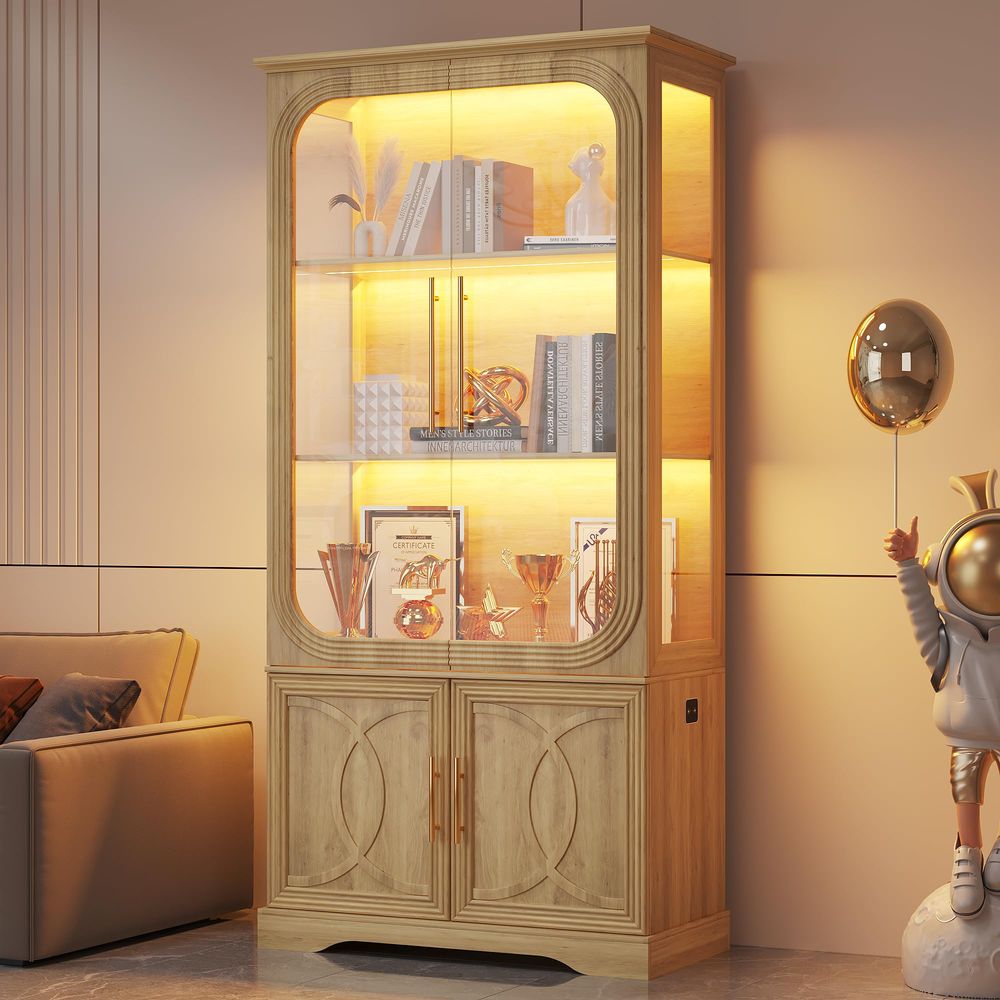 Vitrine avec portes en verre e - Glass Cabinet Display avis et prix