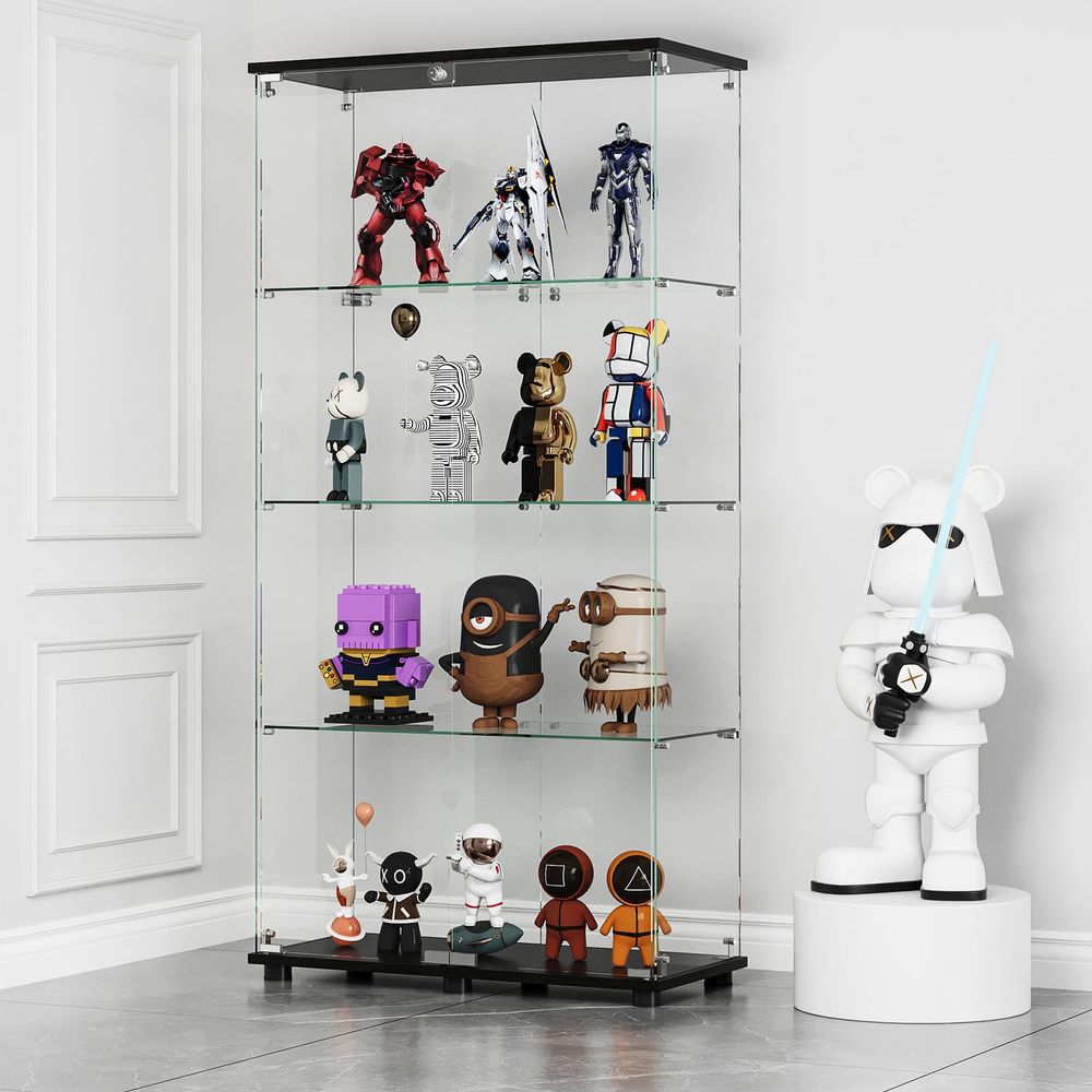 Vitrine avec 4 étagères, porte - Glass Cabinet Display avis et prix