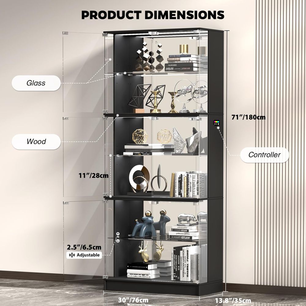 Vitrine avec portes en verre,  - Glass Cabinet Display avis et prix
