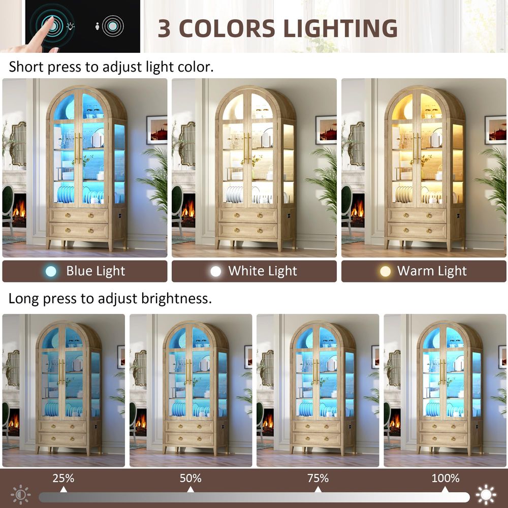 Vitrine arquée 71 avec portes  - Glass Cabinet Display avis et prix