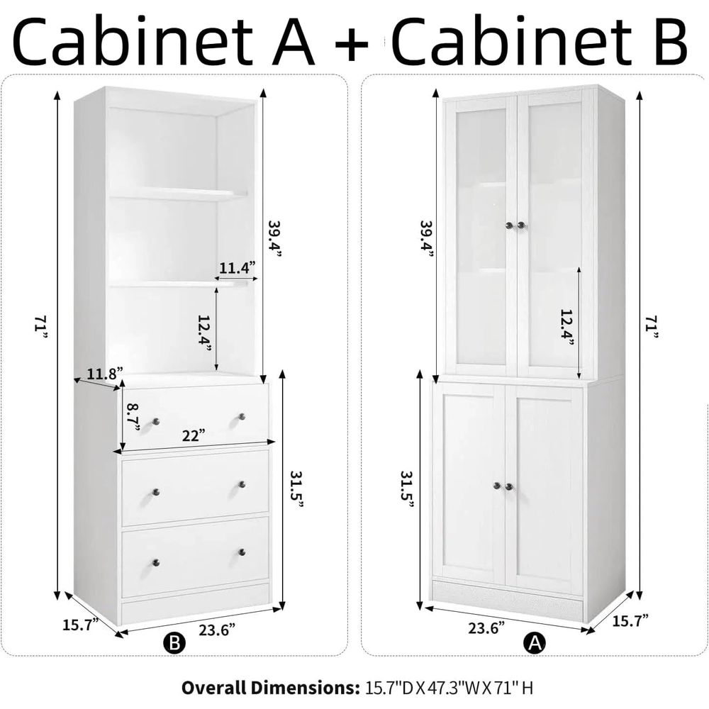 Étagère de 71 pouces de hauteu - Glass Cabinet Display avis et prix