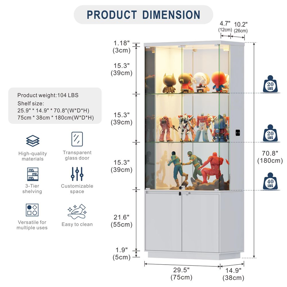 Vitrine de présentation avec p - Glass Cabinet Display avis et prix