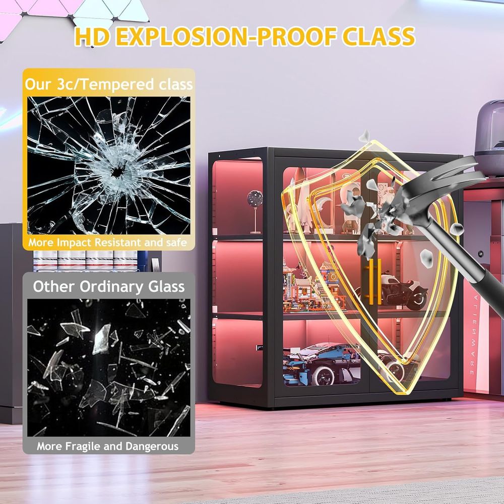 Vitrine haute de 34 pouces ave - Glass Cabinet Display avis et prix