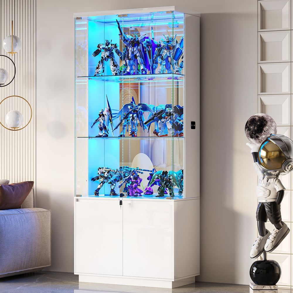 Vitrine haute de 71 pouces ave - Glass Cabinet Display avis et prix